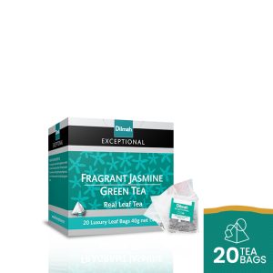Dilmah Exceptional Leaf Tbag Fragrant Jasmine Green Tea 20s - Teh Celup