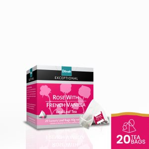 Dilmah Exceptional Leaf Tbag Rose With French Vanilla 20s - Teh Celup